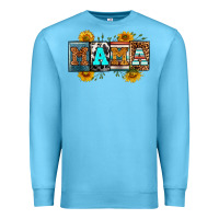 Ocean Blue license letters western mama Premium Sweatshirt - RanaPortraitStore