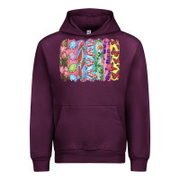 Mauve Wine Easter Brushstrokes Urban Hoodie - RanaPortraitStore