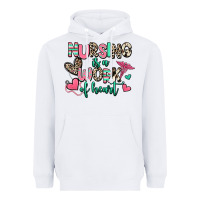 White nursing is a work of heart Heavyweight Hoodie - RanaPortraitStore