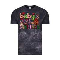 Cloud Black baby's first christmas Vintage Tee - FaDigitalArtStudio
