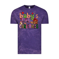 Cloud Purple baby's first christmas Vintage Tee - FaDigitalArtStudio