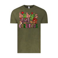 Vintage Olive baby's first christmas Vintage Tee - FaDigitalArtStudio