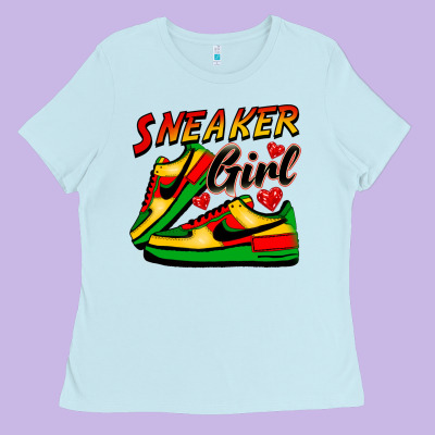 Sneaker Girl Ladies Tee Designed By Fadigitalartstudio