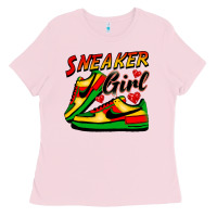 Bubblegum Pink sneaker girl Ladies Tee - FaDigitalArtStudio