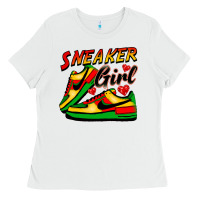 White sneaker girl Ladies Tee - FaDigitalArtStudio
