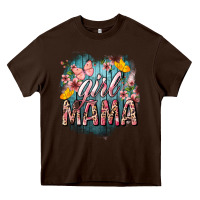 Chocolate Brown Girl mama butterfly mother's day Heavy Core Tee - HowdyJamesFarm