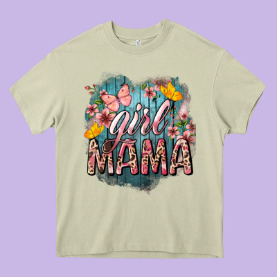 Girl Mama Butterfly Mother's Day Heavy Core Tee Designed By Howdyjamesfarm