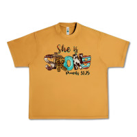 Peanut Butter She Is Strong Proverbs 31 25 Urban Heavy Tee - FaDigitalArtStudio