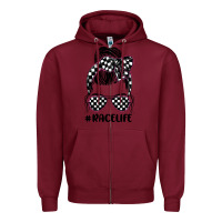 Burgundy race life Zipper Hoodie - JahusDesignShop