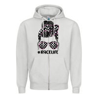 Dove Grey race life Zipper Hoodie - JahusDesignShop