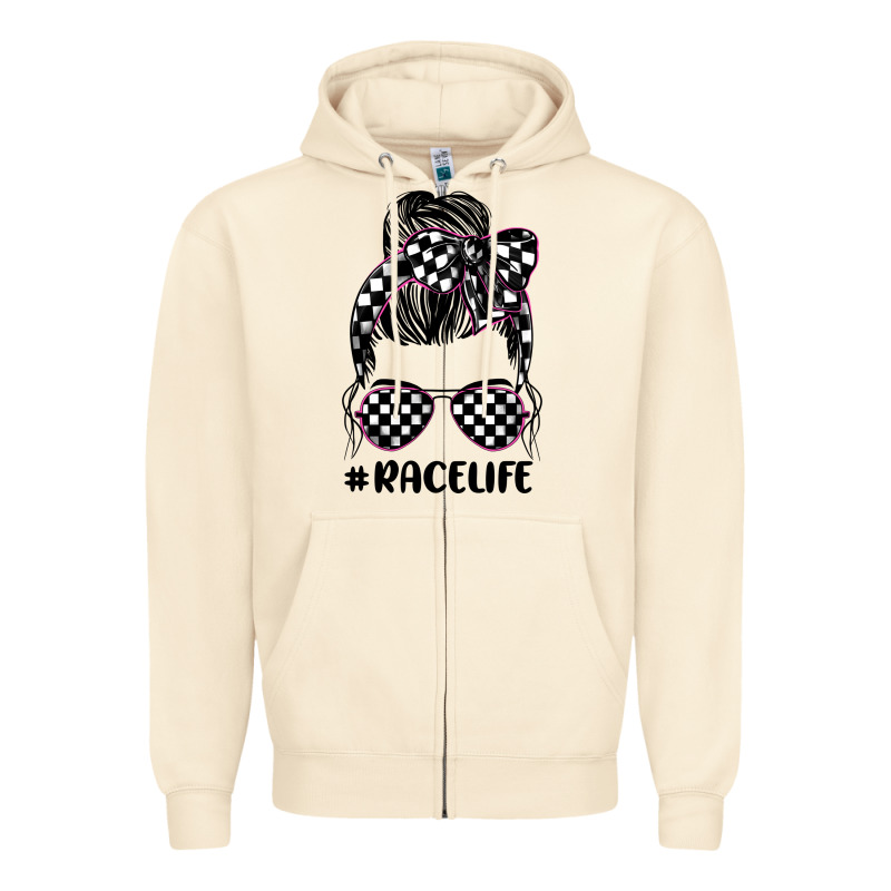Race Life Zipper Hoodie by JahusDesignShop | Teevron