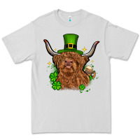 Dove Grey St. Patrick's Day cow Premium Tee - OliviaCreatesArt