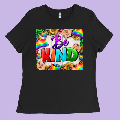 Western Be Kind Lgbtq Tumbler Ladies Tee Designed By Bundleandbundleshop