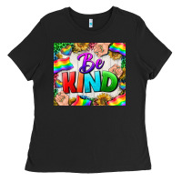 Black Western Be Kind LGBTQ Tumbler Ladies Tee - BundleAndBundleShop