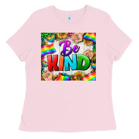Bubblegum Pink Western Be Kind LGBTQ Tumbler Ladies Tee - BundleAndBundleShop