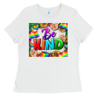 White Western Be Kind LGBTQ Tumbler Ladies Tee - BundleAndBundleShop