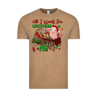 Vintage Coffee all i want for christmas is a pig Vintage Tee - FaDigitalArtStudio