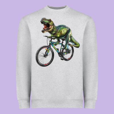 T Rex Dinosaur Riding Dinosaur Heavyweight Sweatshirt Designed By Ranaportraitstore