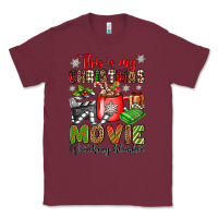 Burgundy this is my christmas movie watching blanket Classic Tee - OliviaCreatesArt