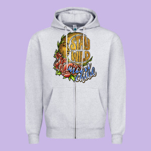 Stay Wild Moon Child Zipper Hoodie Designed By Jahusdesignshop