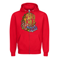 Red stay wild moon child Zipper Hoodie - JahusDesignShop