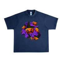 Navy halloween pumpkin patch  1 Urban Heavy Tee - BundleAndBundleShop