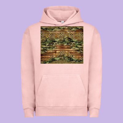 Camo Leopard And Glitter Tumbler Urban Hoodie Designed By Jasminsmagicworld