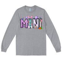 Heather Grey easter day mini Long Sleeve Tee - CowhideDigitalArt