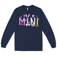Navy easter day mini Long Sleeve Tee - CowhideDigitalArt