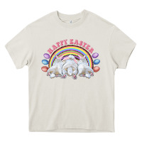Cream Happy easter bunny tails Heavy Core Tee - RanaPortraitStore