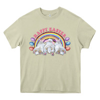 Mossy Happy easter bunny tails Heavy Core Tee - RanaPortraitStore
