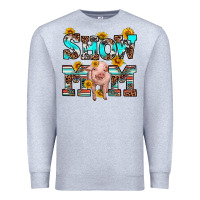 Heather Grey show mom pig Premium Sweatshirt - RanaPortraitStore