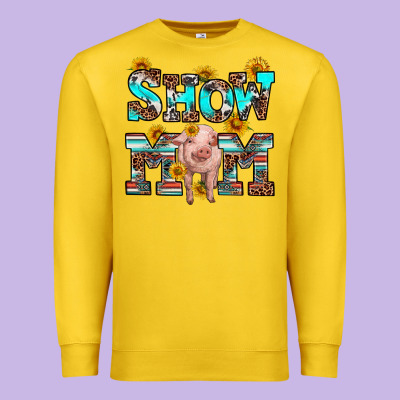 Show Mom Pig Premium Sweatshirt Designed By Ranaportraitstore