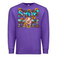 Purple show mom pig Premium Sweatshirt - RanaPortraitStore