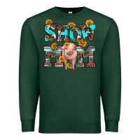 Sports Green show mom pig Premium Sweatshirt - RanaPortraitStore