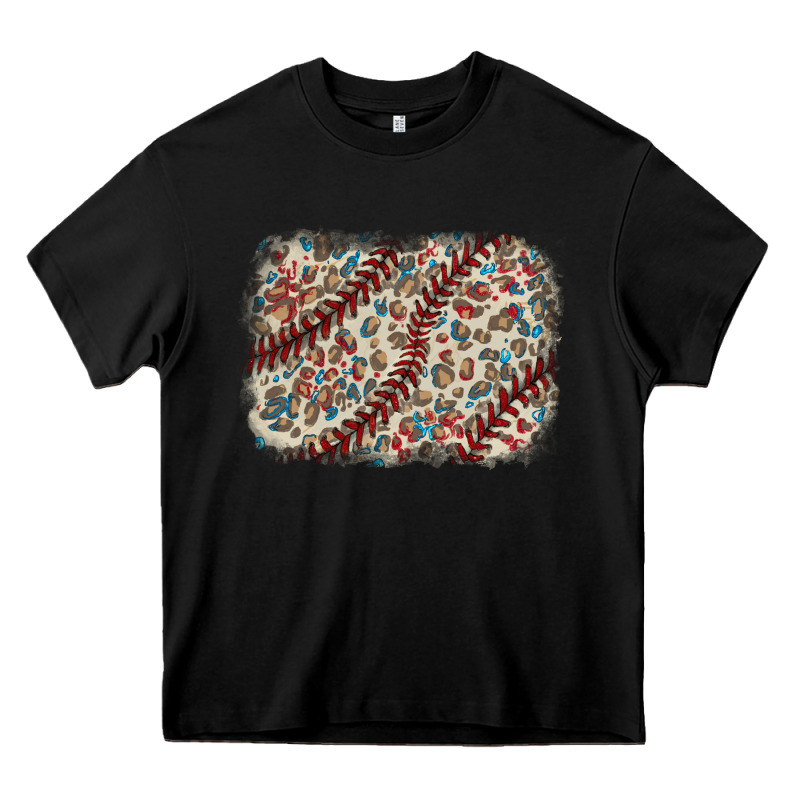 Baseball Leopard Glitter Background Heavy Core Tee by HowdyJamesFarm | Teevron
