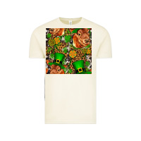 Vintage Arctic st patricks  cow with candy Vintage Tee - FaDigitalArtStudio