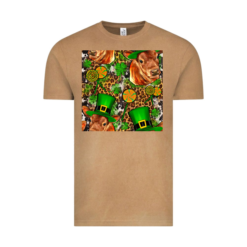 St Patricks  Cow With Candy Vintage Tee by FaDigitalArtStudio | Teevron