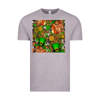 Vintage Zinc st patricks  cow with candy Vintage Tee - FaDigitalArtStudio