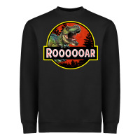 Black t rex roaring Heavyweight Sweatshirt - RanaPortraitStore
