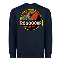 Navy t rex roaring Heavyweight Sweatshirt - RanaPortraitStore