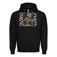 Black racing leopard backgraund Zipper Hoodie - JahusDesignShop