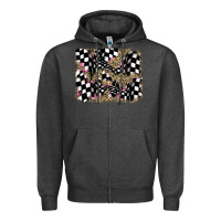 Charcoal Heather racing leopard backgraund Zipper Hoodie - JahusDesignShop