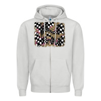 Dove Grey racing leopard backgraund Zipper Hoodie - JahusDesignShop
