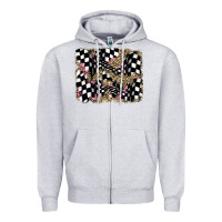 Heather Grey racing leopard backgraund Zipper Hoodie - JahusDesignShop
