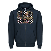 Navy racing leopard backgraund Zipper Hoodie - JahusDesignShop