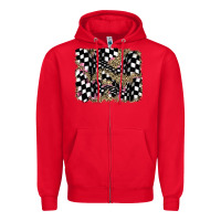 Red racing leopard backgraund Zipper Hoodie - JahusDesignShop