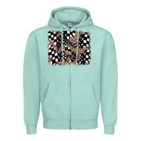 Seafoam racing leopard backgraund Zipper Hoodie - JahusDesignShop
