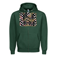 Sports Green racing leopard backgraund Zipper Hoodie - JahusDesignShop