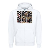 White racing leopard backgraund Zipper Hoodie - JahusDesignShop